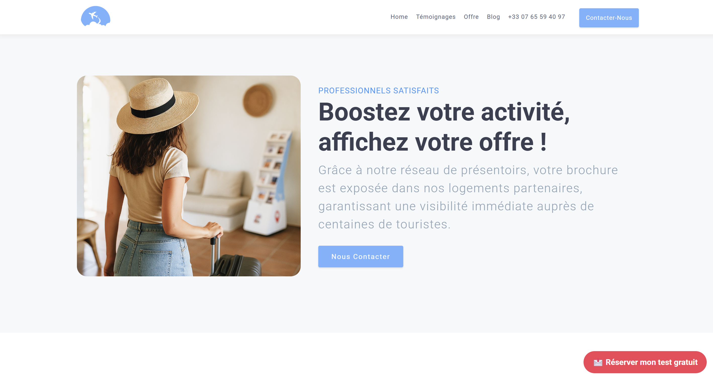 Page d’accueil du site Localspot.fr
